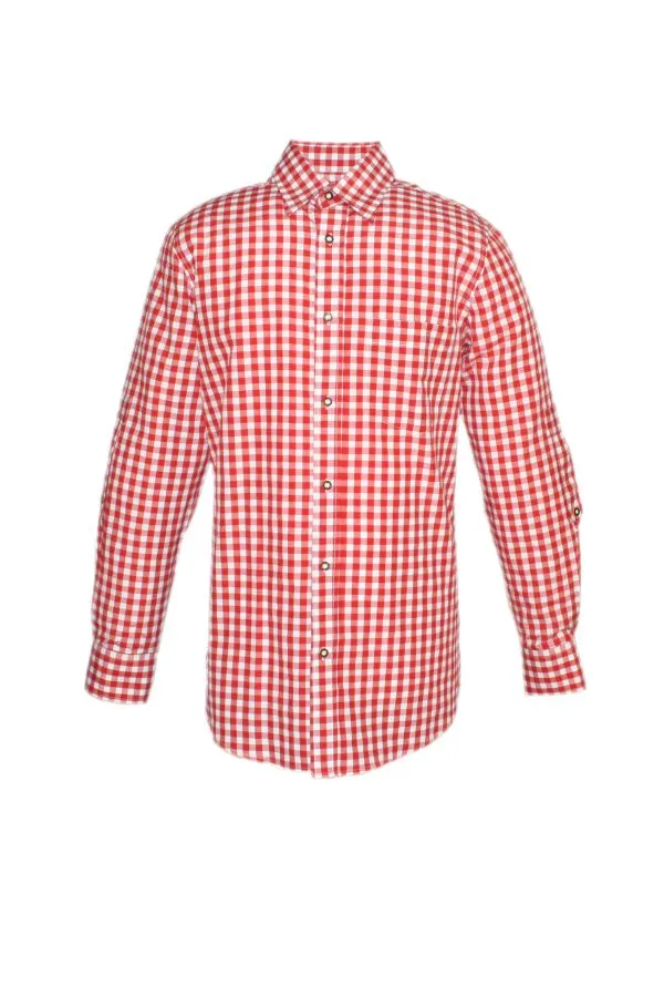 1102-1  Fuchs  Checkered Men Trachten Shirt in different colors