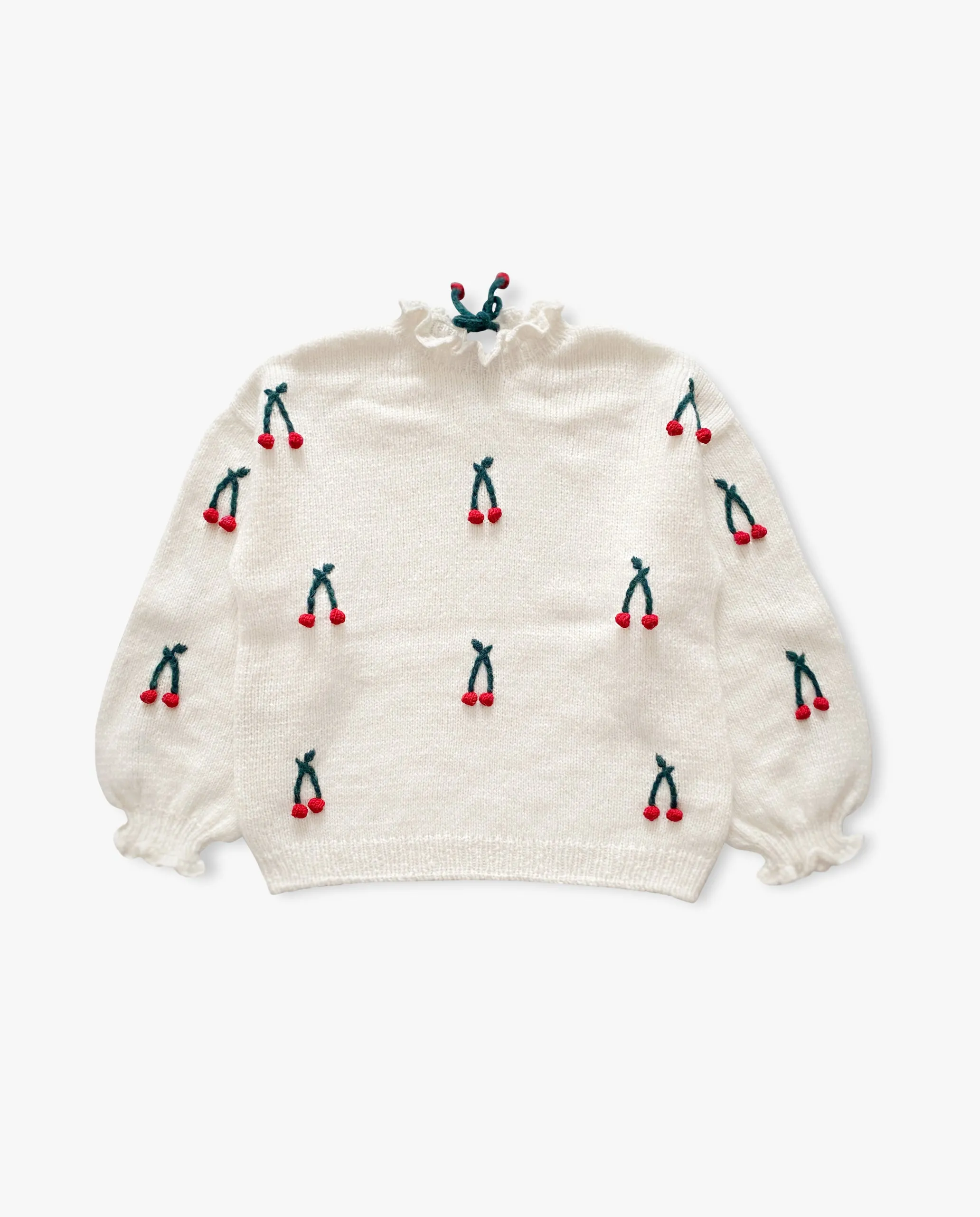 Adult Cherries pullover | off white