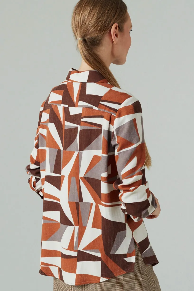 AUTHOR GEOMETRIC LONG SLEEVE SHIRT