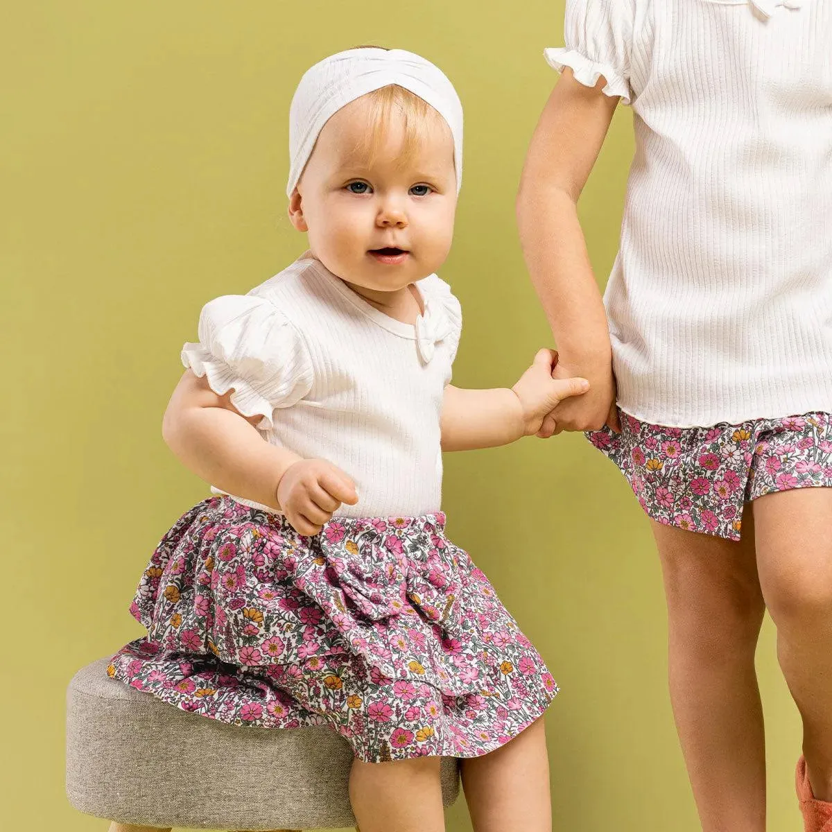 Bamar Nicol Cotton skirt girls with flowers LEA