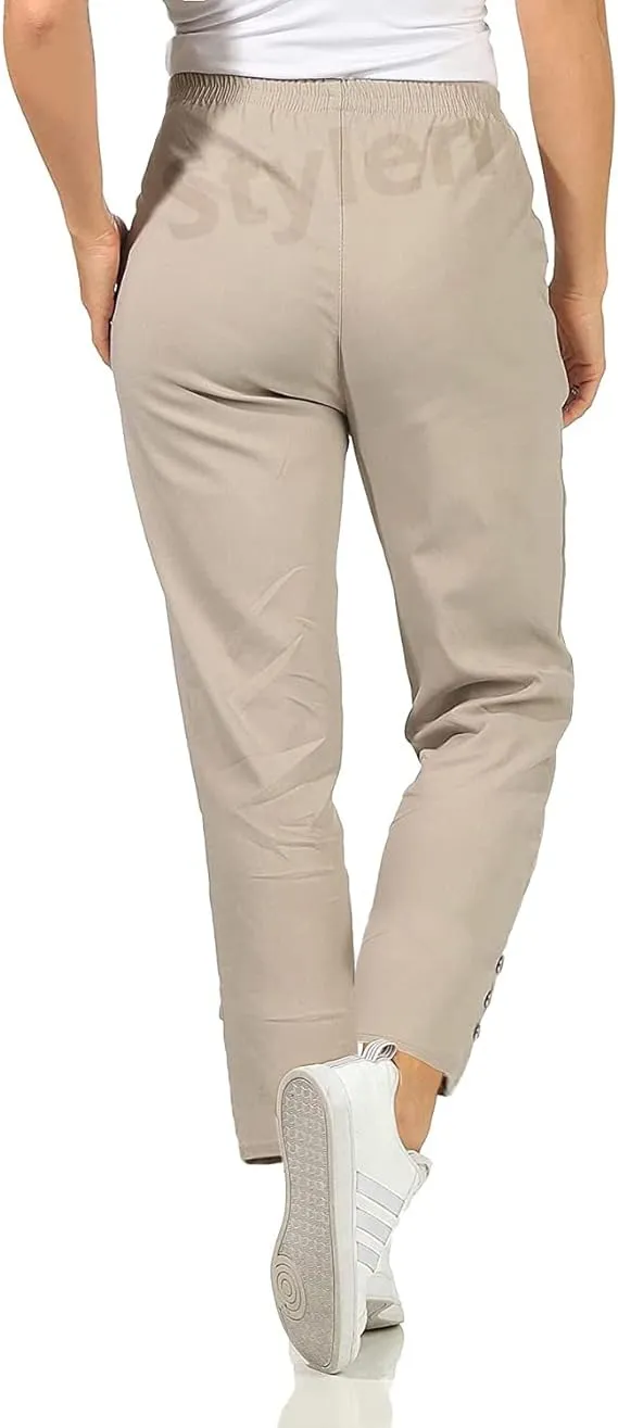 Beige Women's Full Length Trouser
