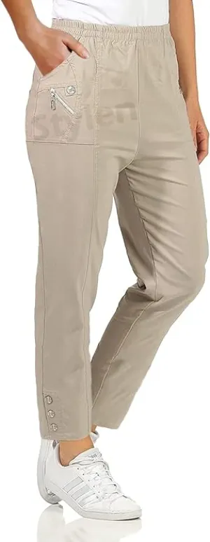 Beige Women's Full Length Trouser