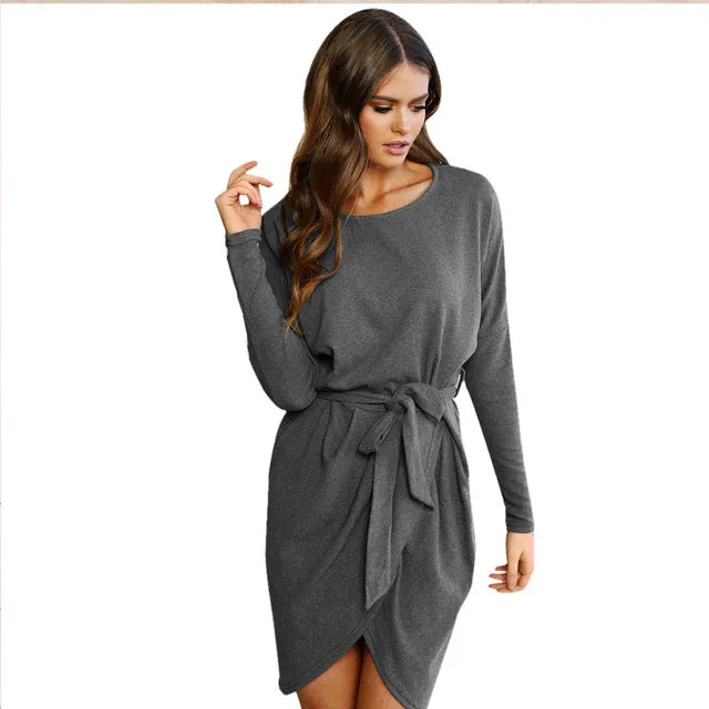 Belted Pencil Casual Dress