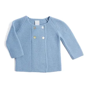 Blue Knitted Newborn Cardigan (3-12mths)