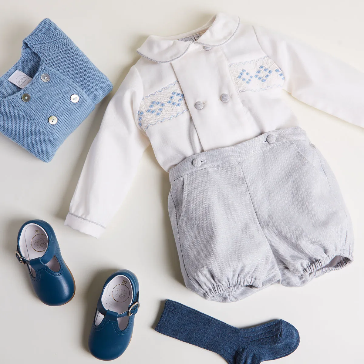 Blue Knitted Newborn Cardigan (3-12mths)