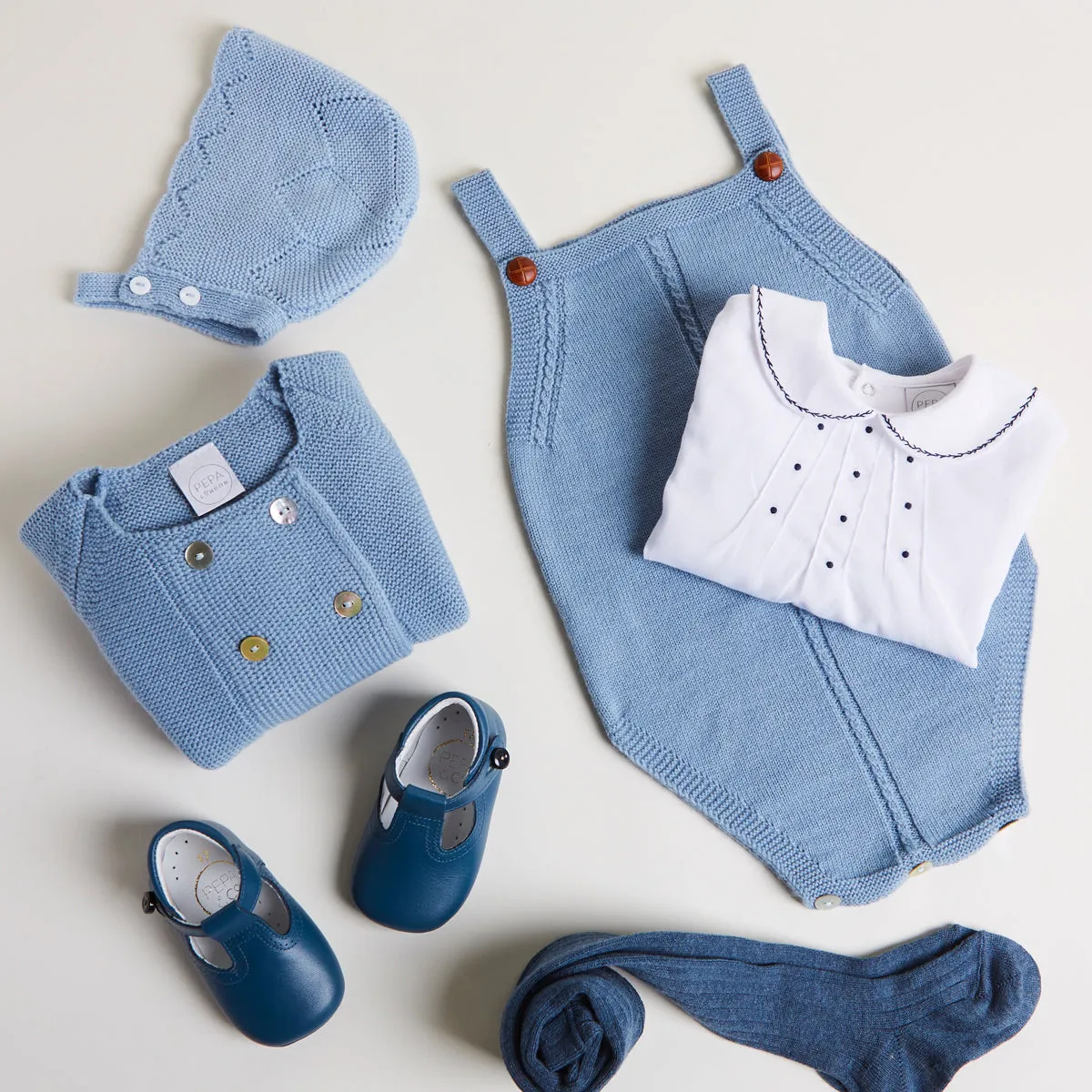 Blue Knitted Newborn Cardigan (3-12mths)