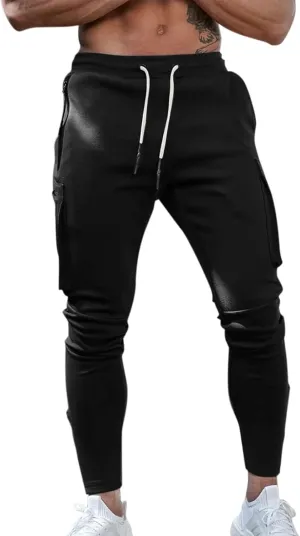 Cargo Pants for Men Relaxed Fit Comfortable Basic Pants Sport Daily Workout Pants Mens Baggy Sweatpants with Pockets