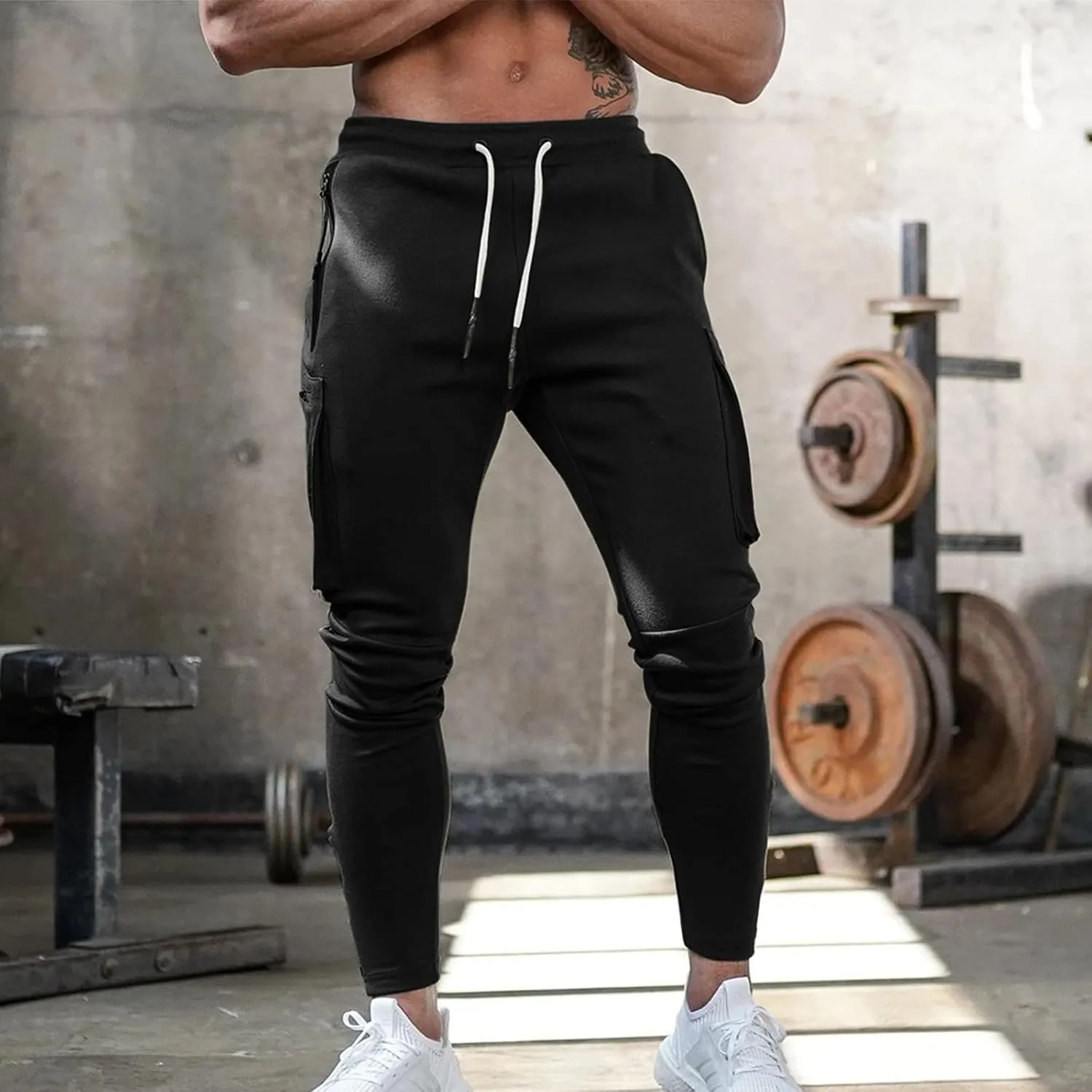 Cargo Pants for Men Relaxed Fit Comfortable Basic Pants Sport Daily Workout Pants Mens Baggy Sweatpants with Pockets