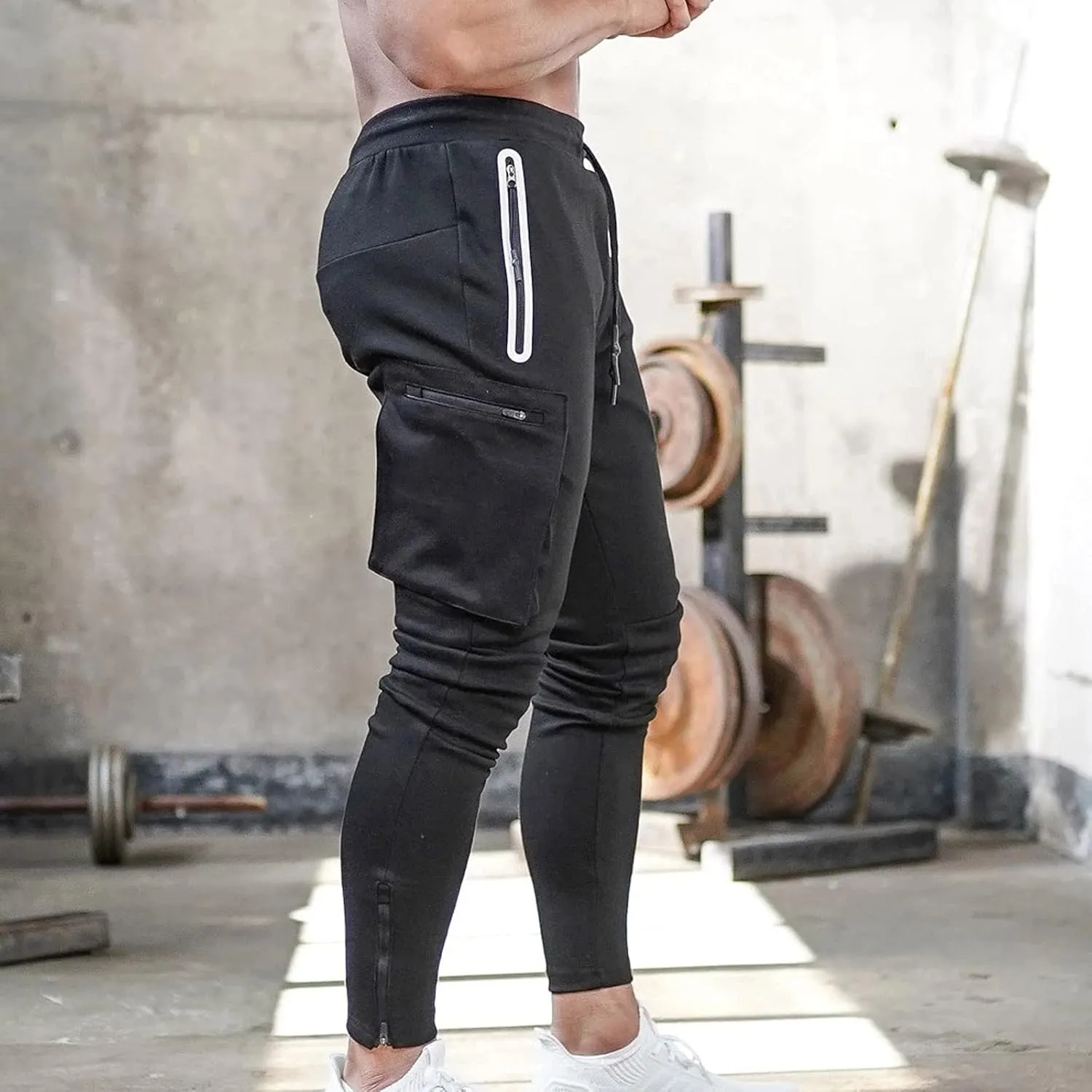 Cargo Pants for Men Relaxed Fit Comfortable Basic Pants Sport Daily Workout Pants Mens Baggy Sweatpants with Pockets