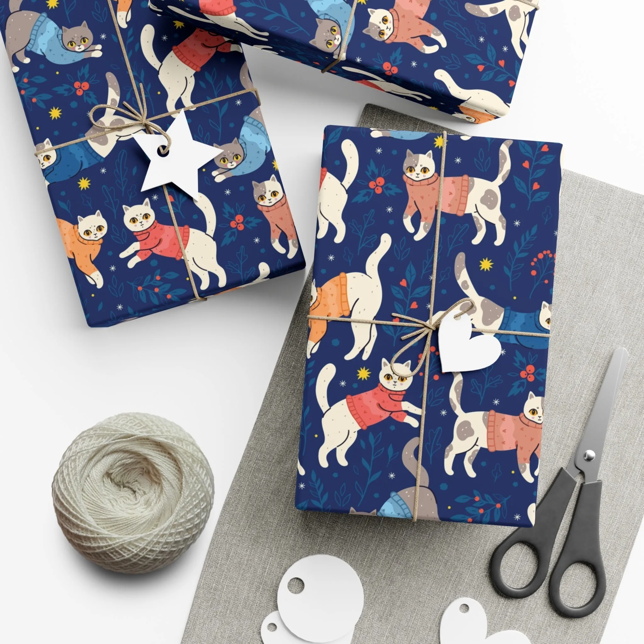 Cats in Sweaters Gift Wrap