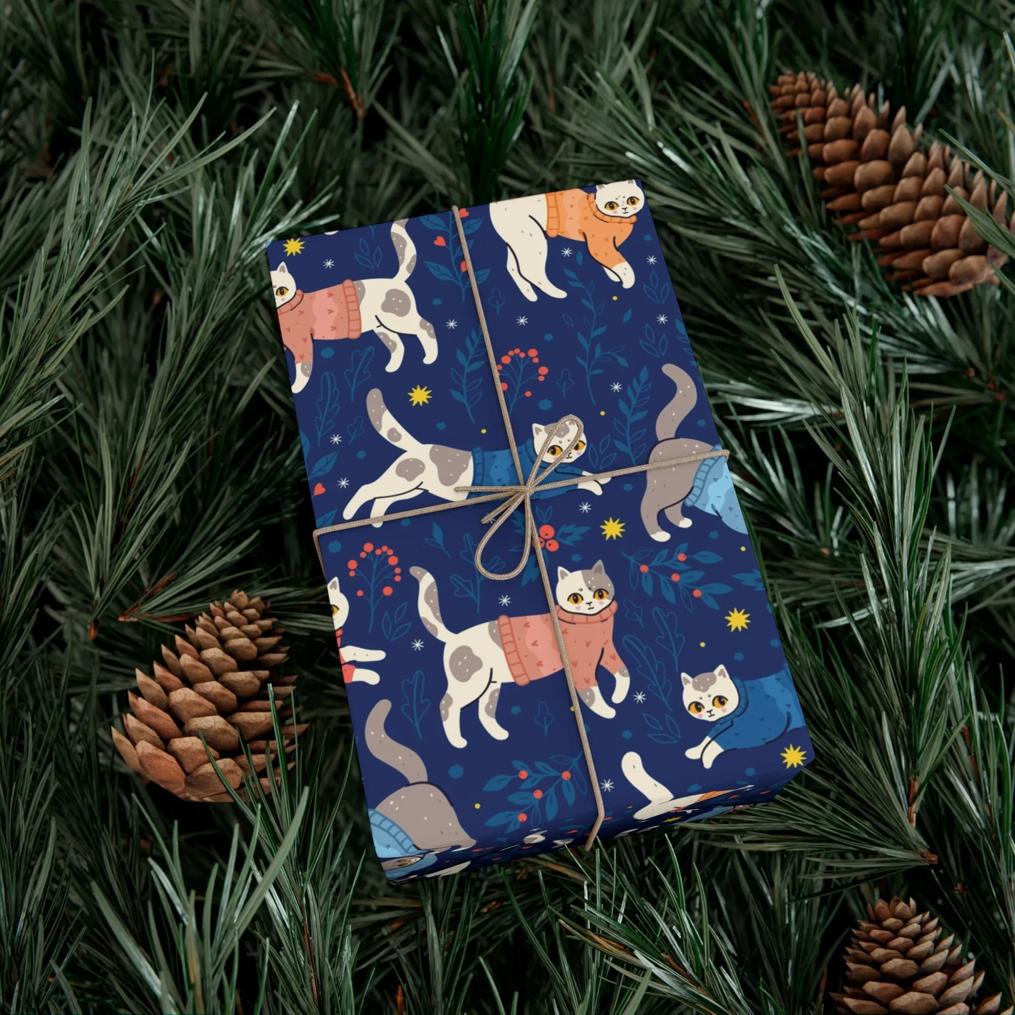 Cats in Sweaters Gift Wrap