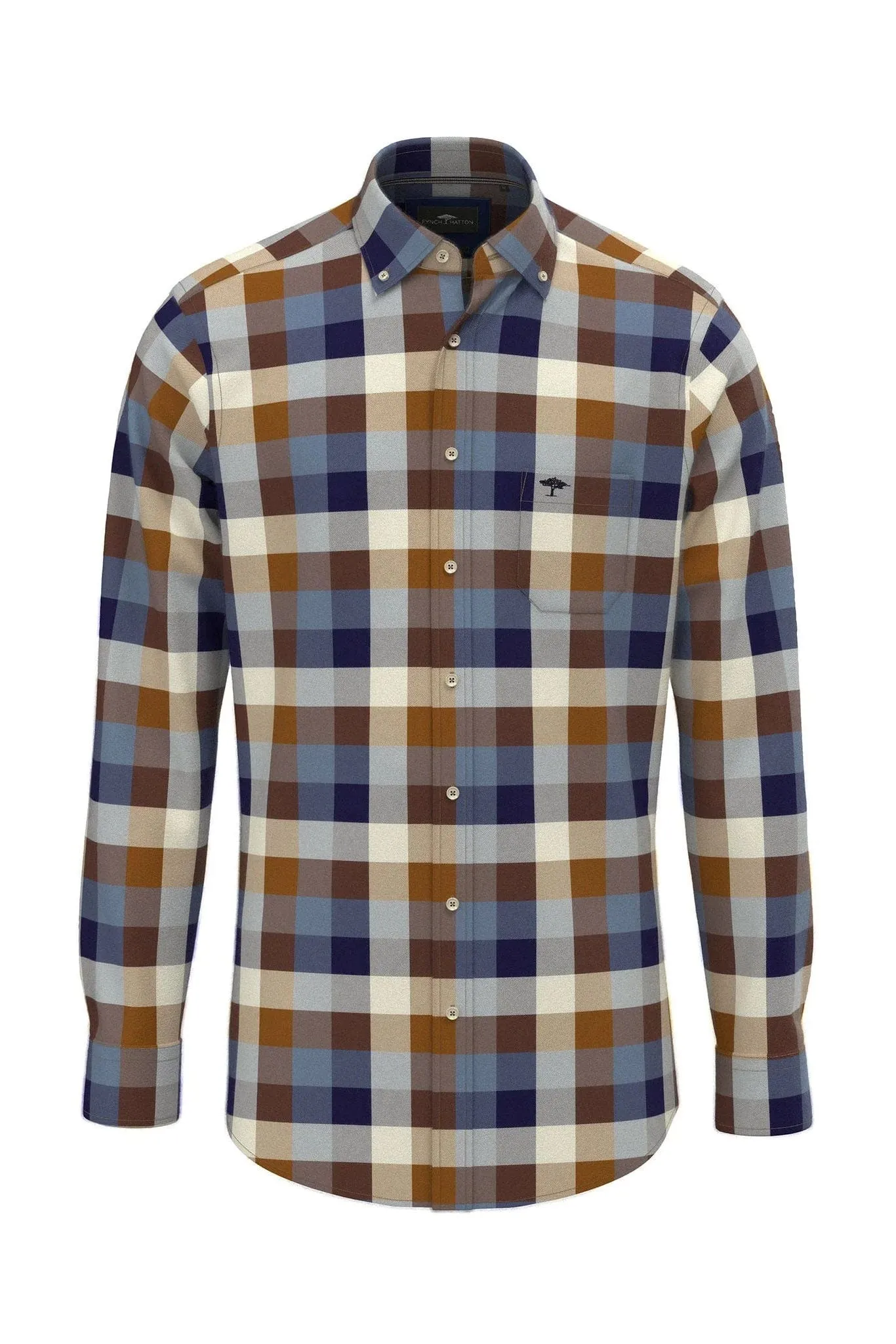 Check Brushed Cotton Long Sleeve Shirt - Hazel