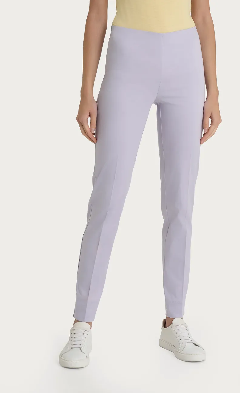 Cigarette Pants with Slits- Lilac