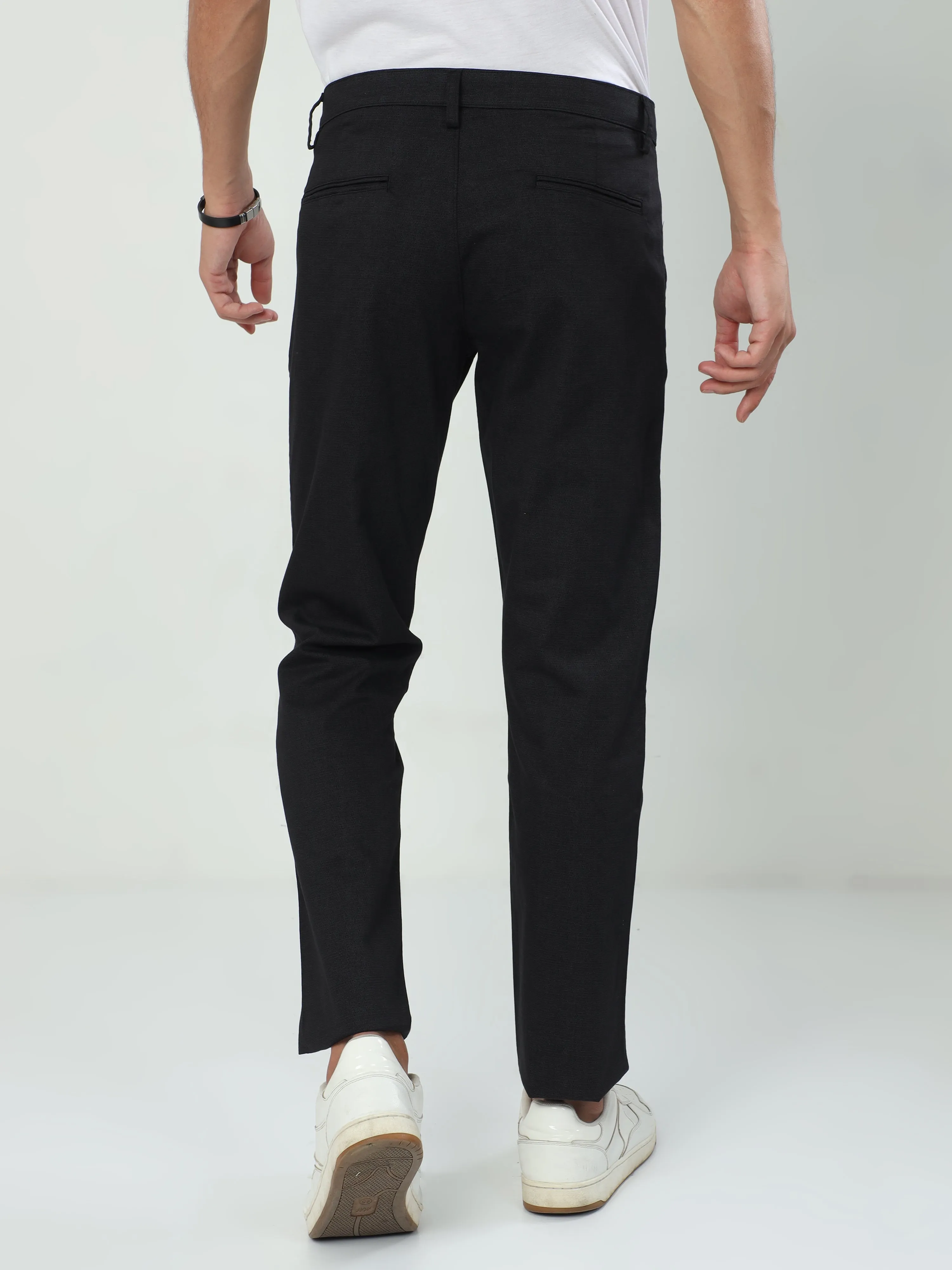 Classic Polo Men's   Slim Fit Cotton Trousers | TO2-08 C-BLK-SF-LY
