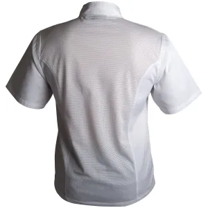 Coolback Press Stud Jacket Short Sleeve White M Size 40-42