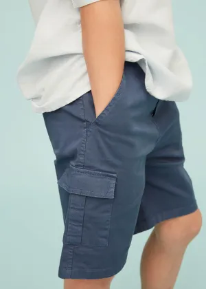 Dark Denim Cargo Shorts
