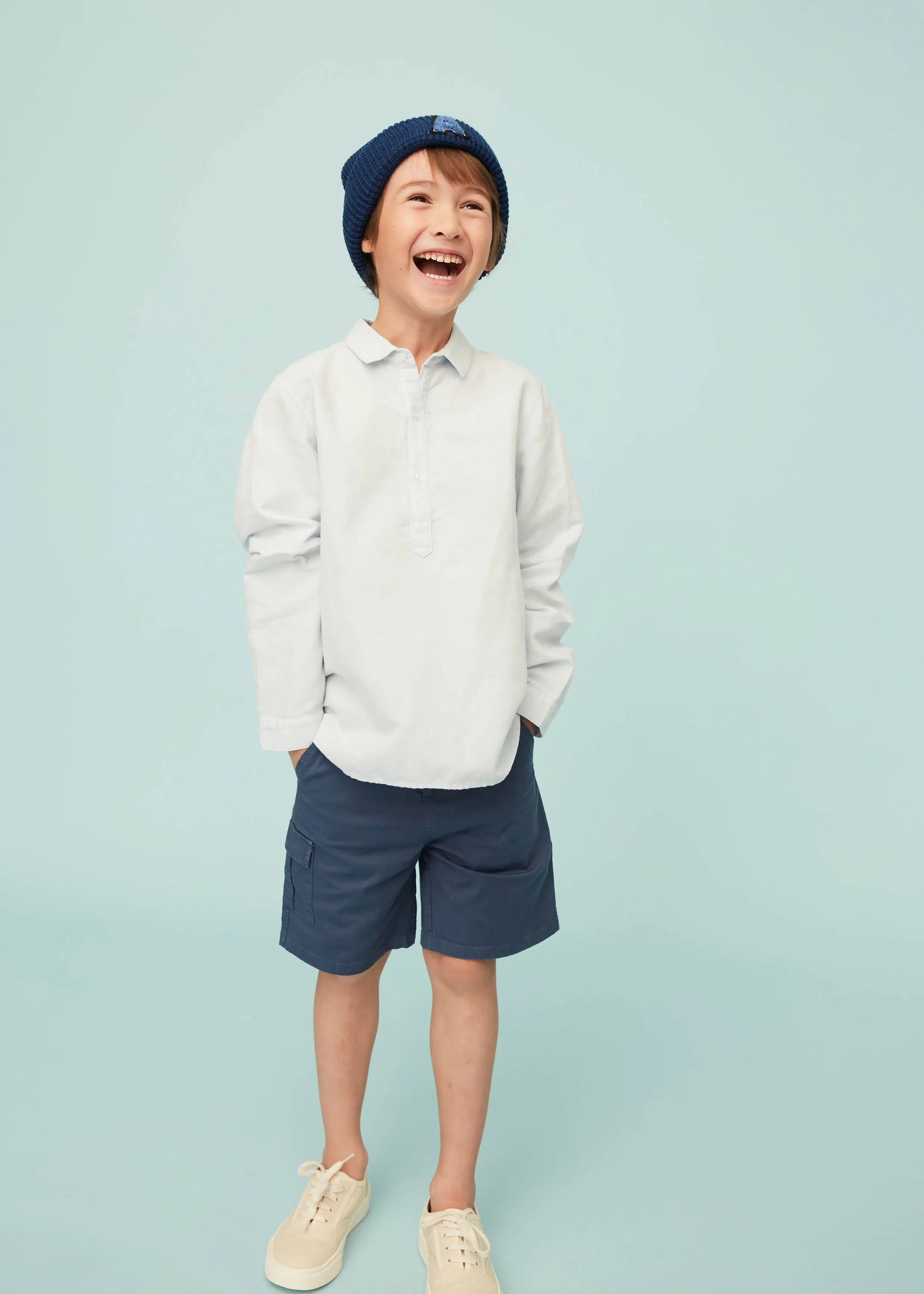 Dark Denim Cargo Shorts
