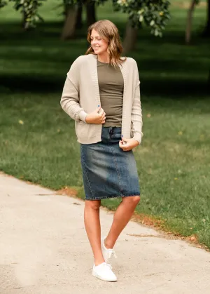 Darla Chain Knit Open Front Cardigan - FINAL SALE
