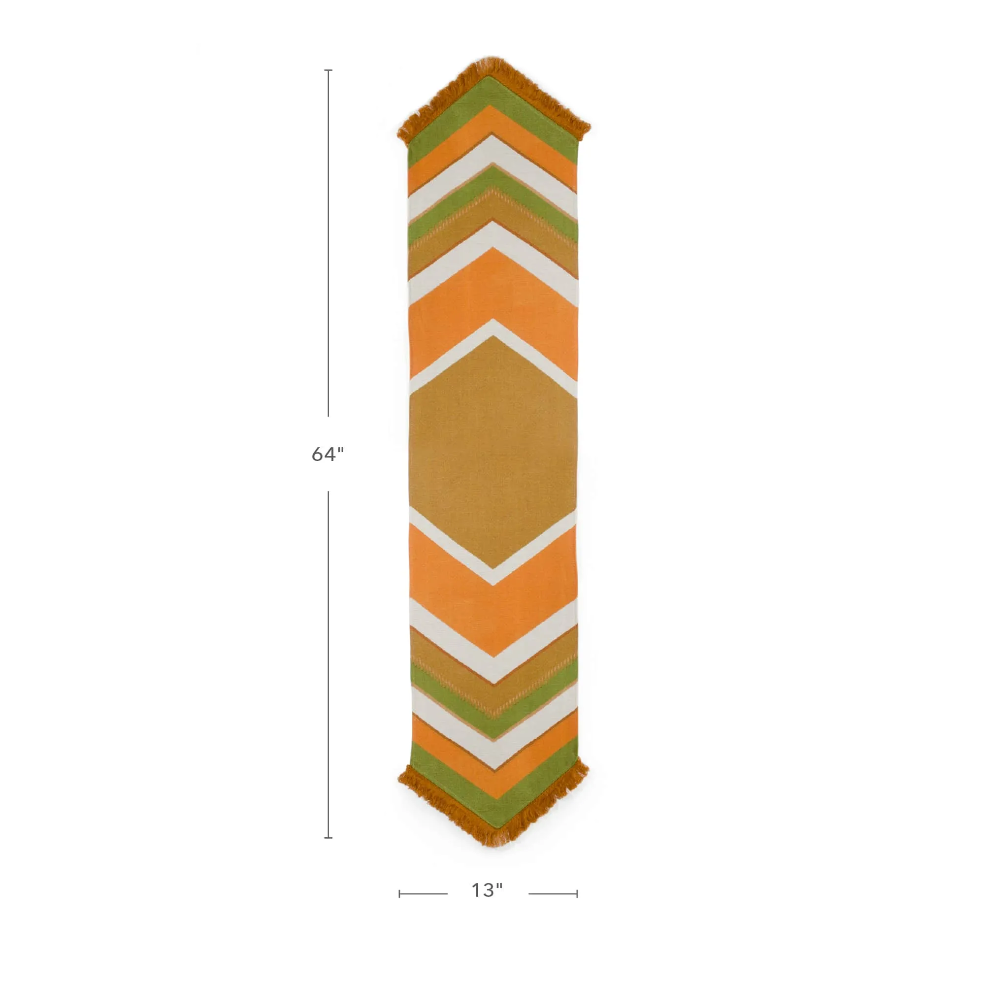 Earth-Toned Decorative Runner - 64" x 13"