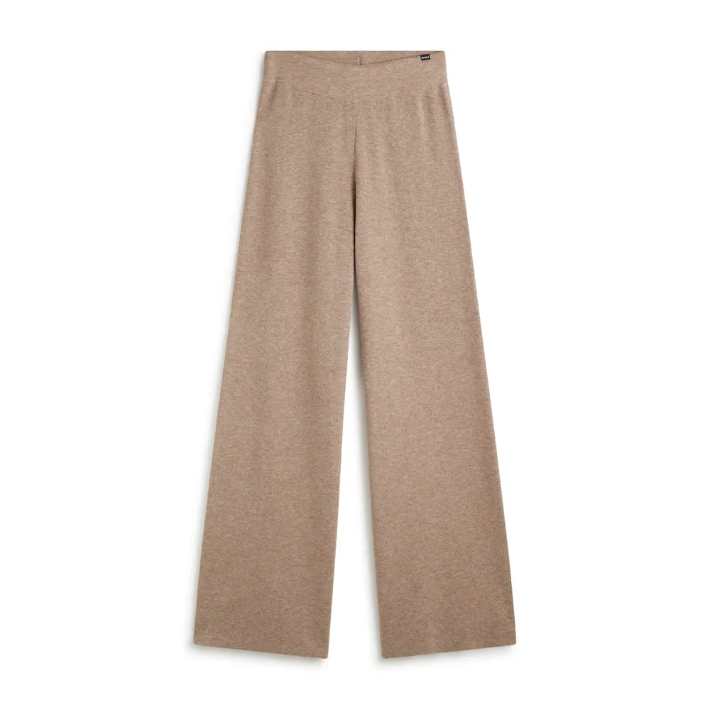 ECOALF DARK SAND MELANGE CABRI TROUSERS FOR WOMEN