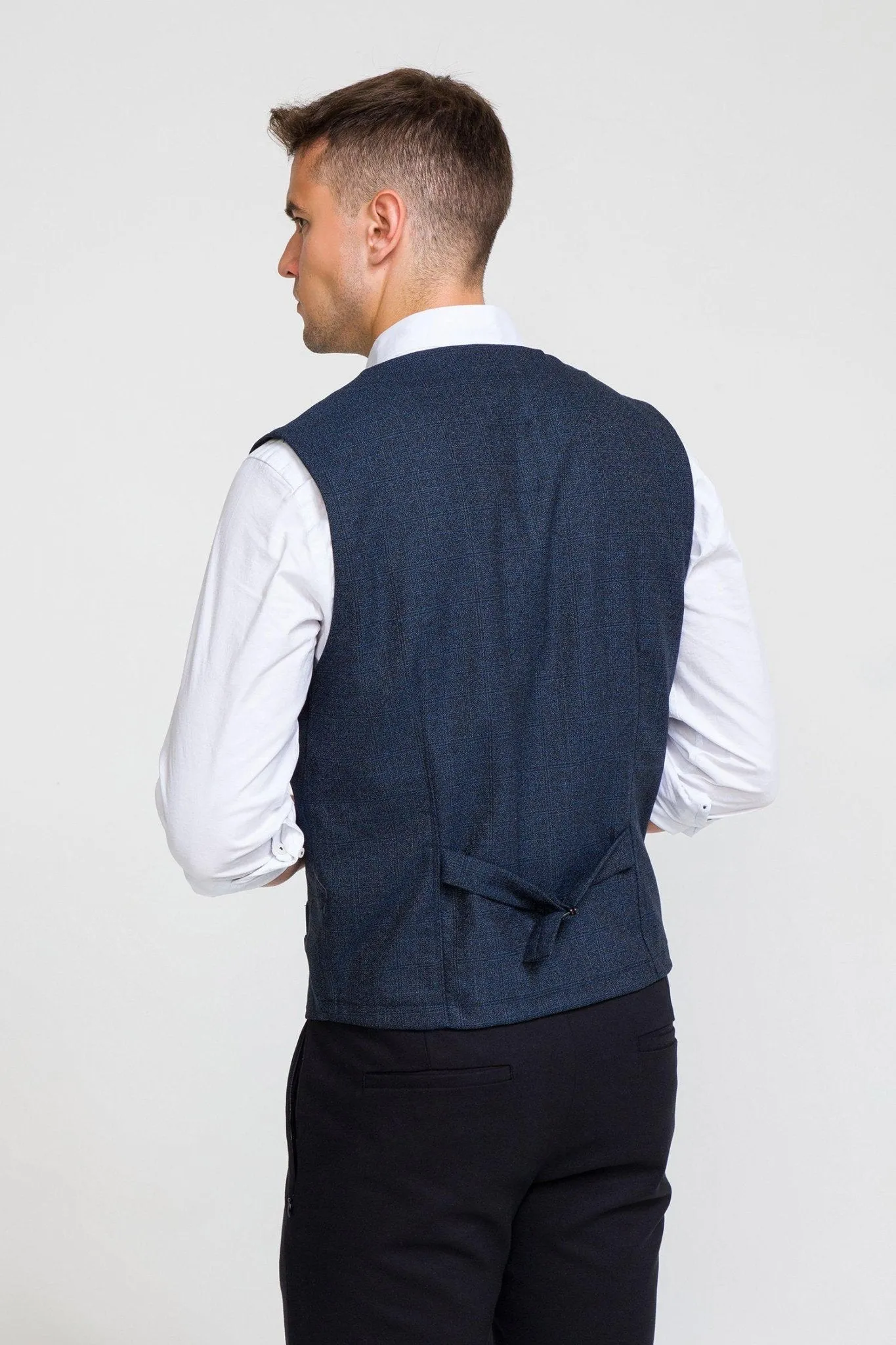 Edgar Marled Vest - Navy