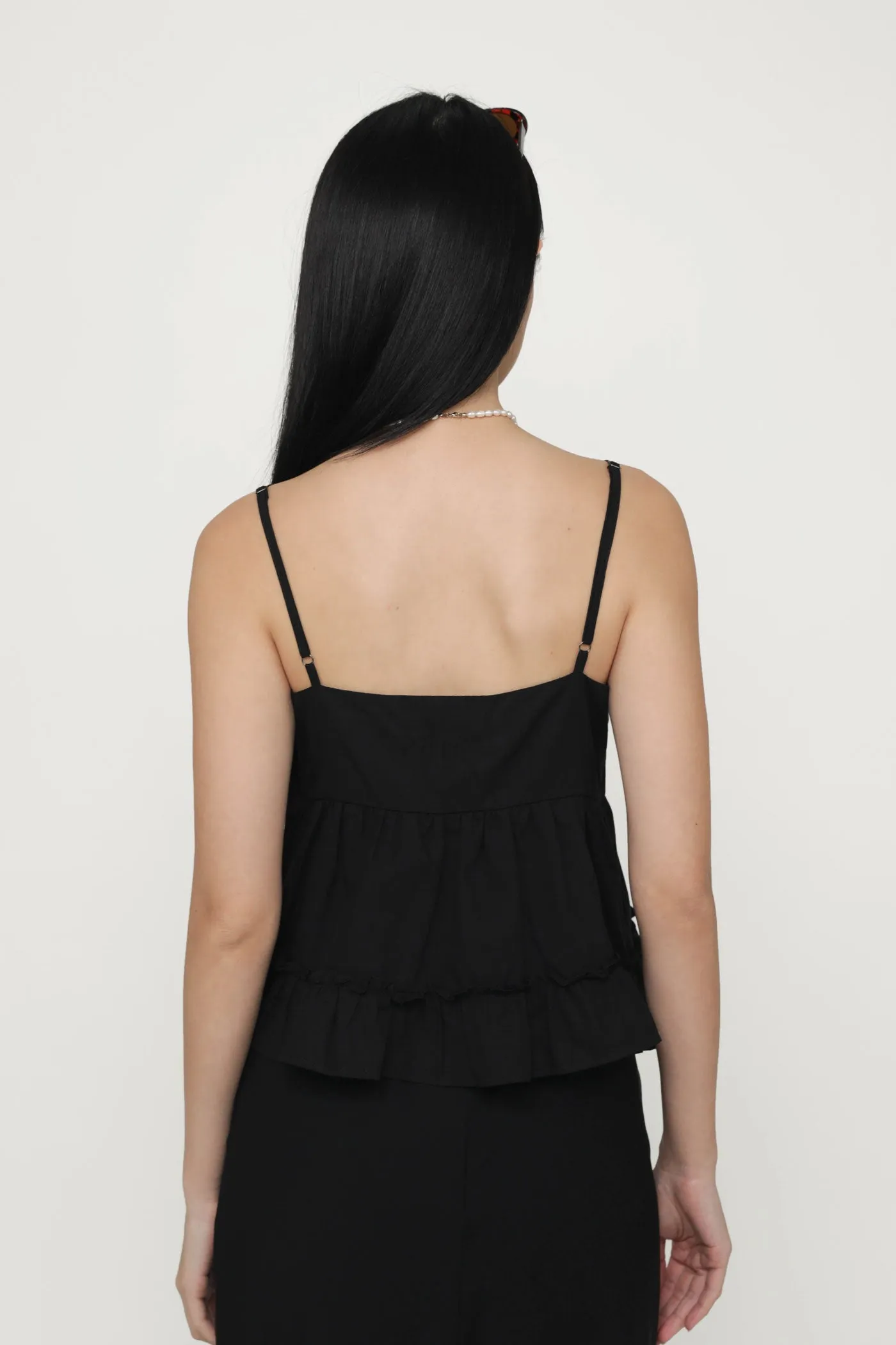 Fae Button Babydoll Top