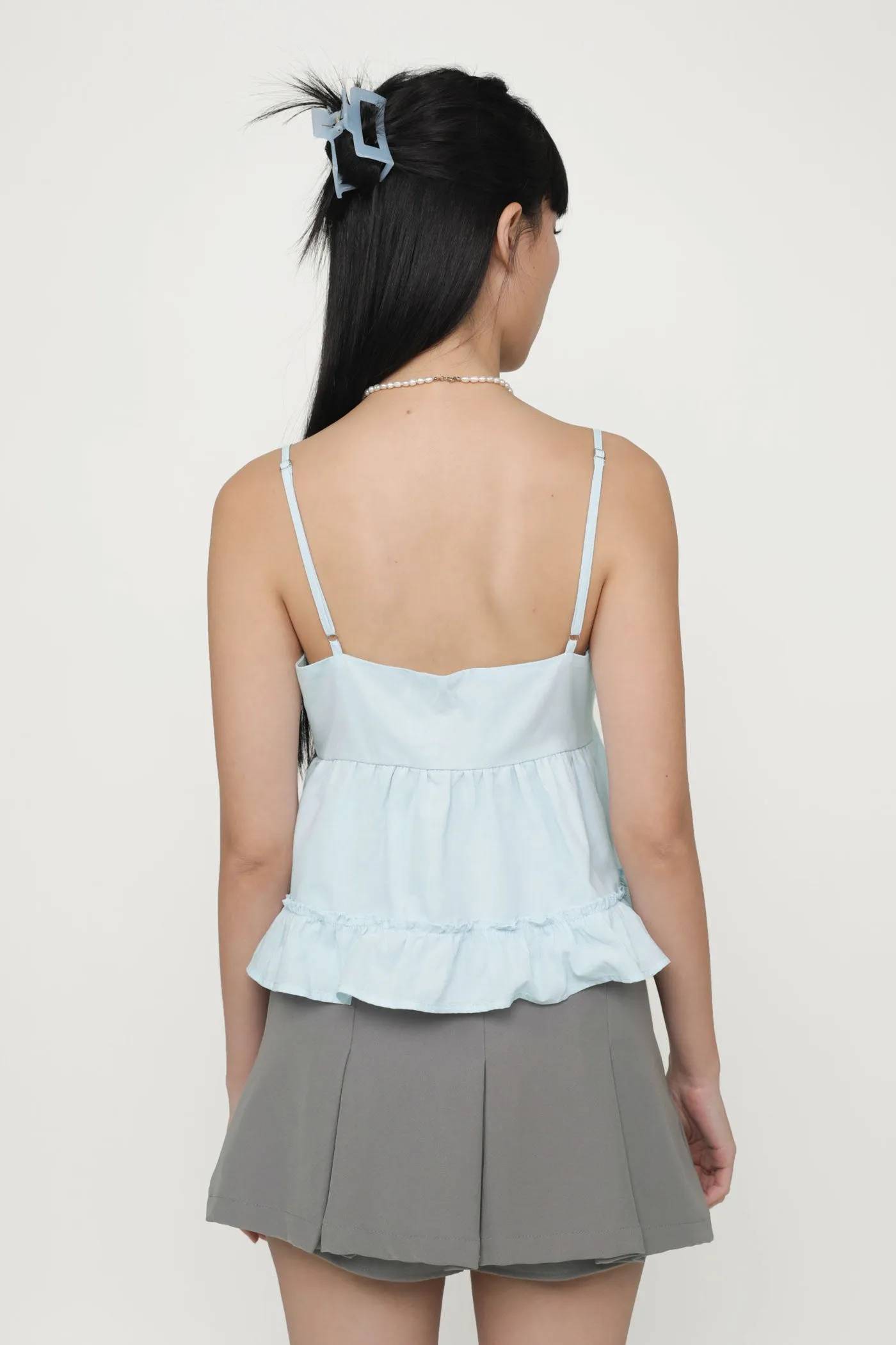Fae Button Babydoll Top