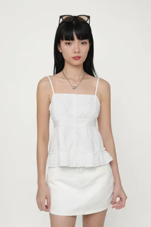 Fae Button Babydoll Top
