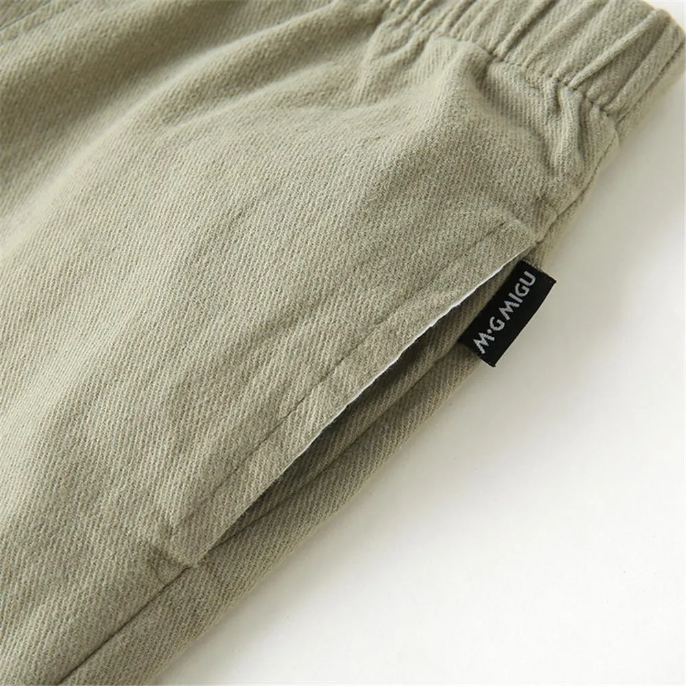 Girls Casual Elastic Waist Solid Trousers Wholesale