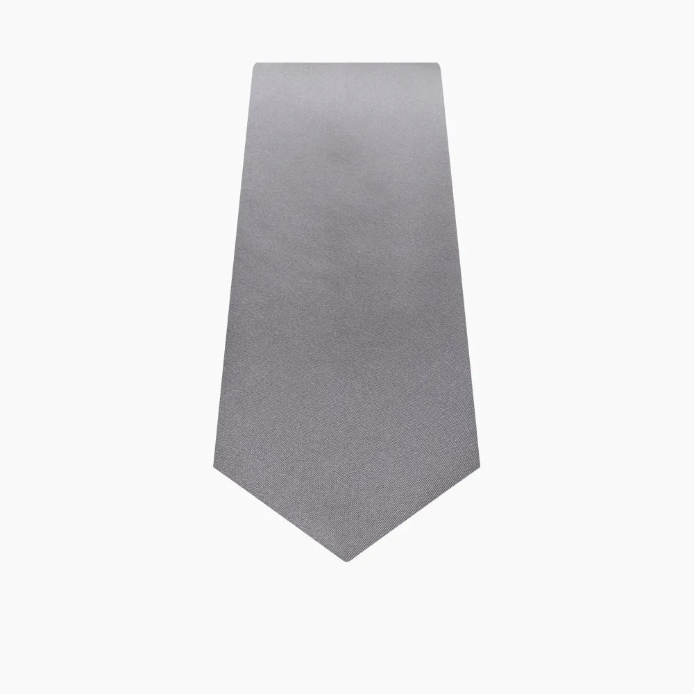 Grey Satin Silk Tie