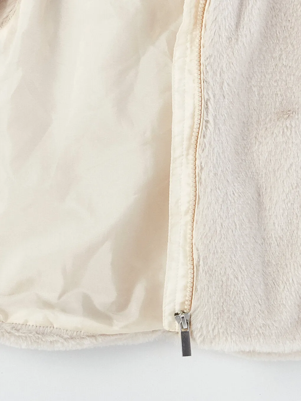 Hooded Plush Girls Vest