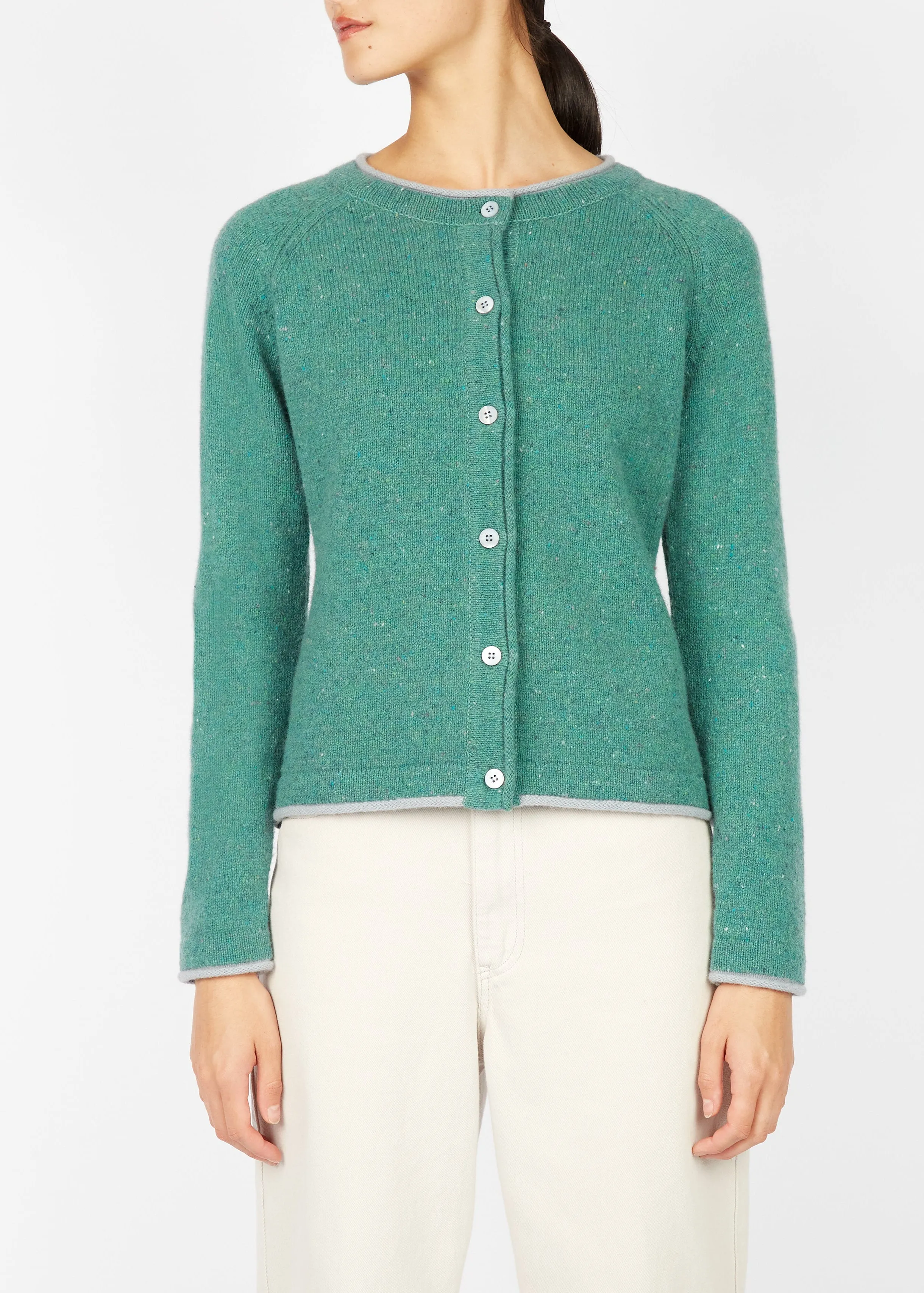 IrelandsEye Killiney Cardigan | Sea Green