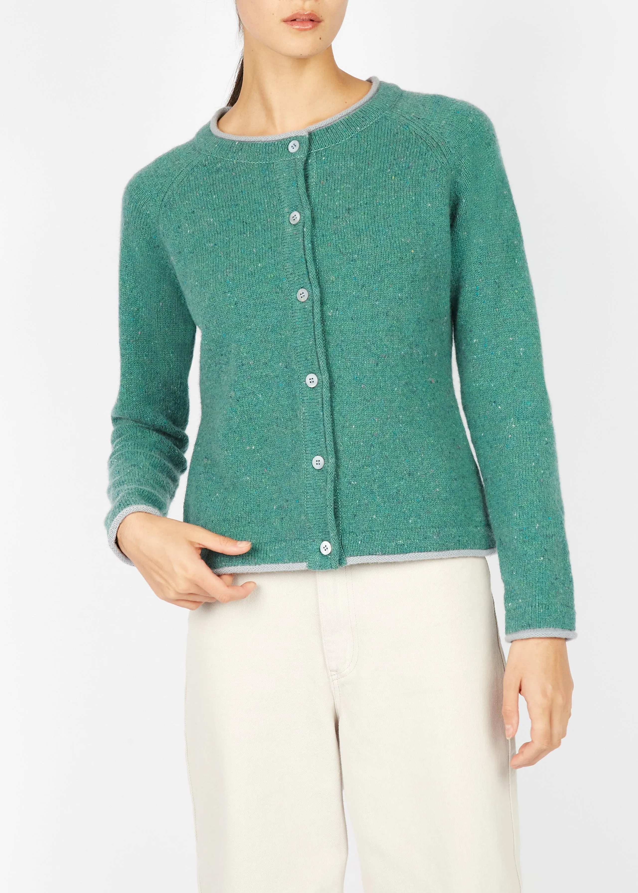 IrelandsEye Killiney Cardigan | Sea Green