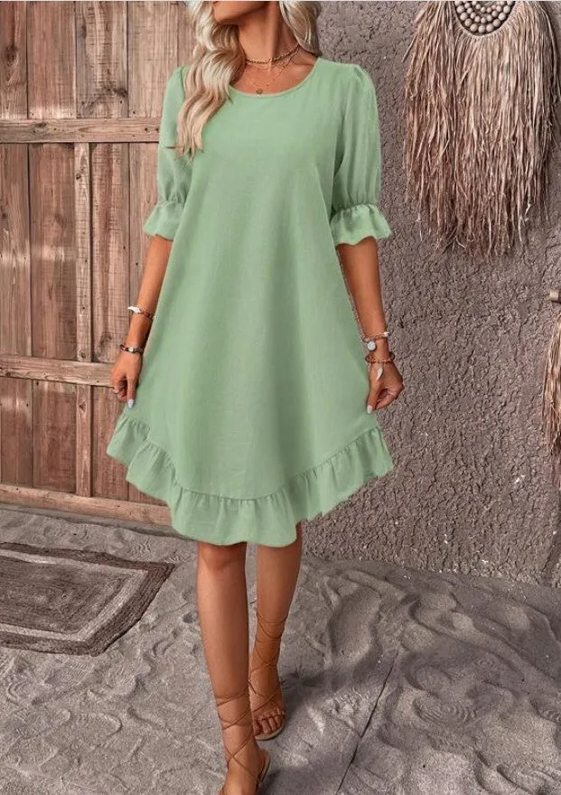Isolde™ | Elegant Ruffled Hem Dress