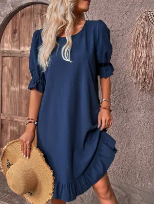 Isolde™ | Elegant Ruffled Hem Dress