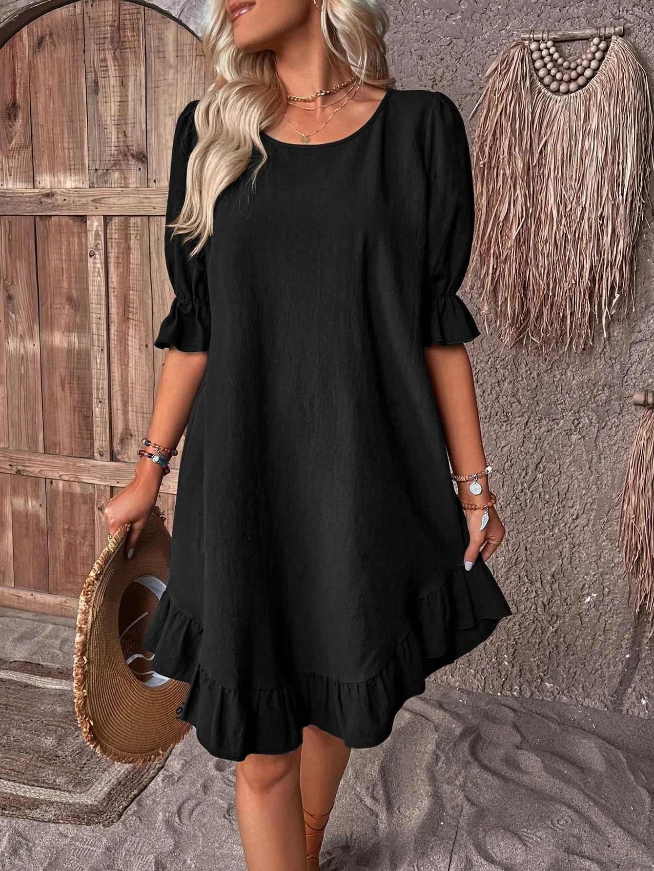 Isolde™ | Elegant Ruffled Hem Dress