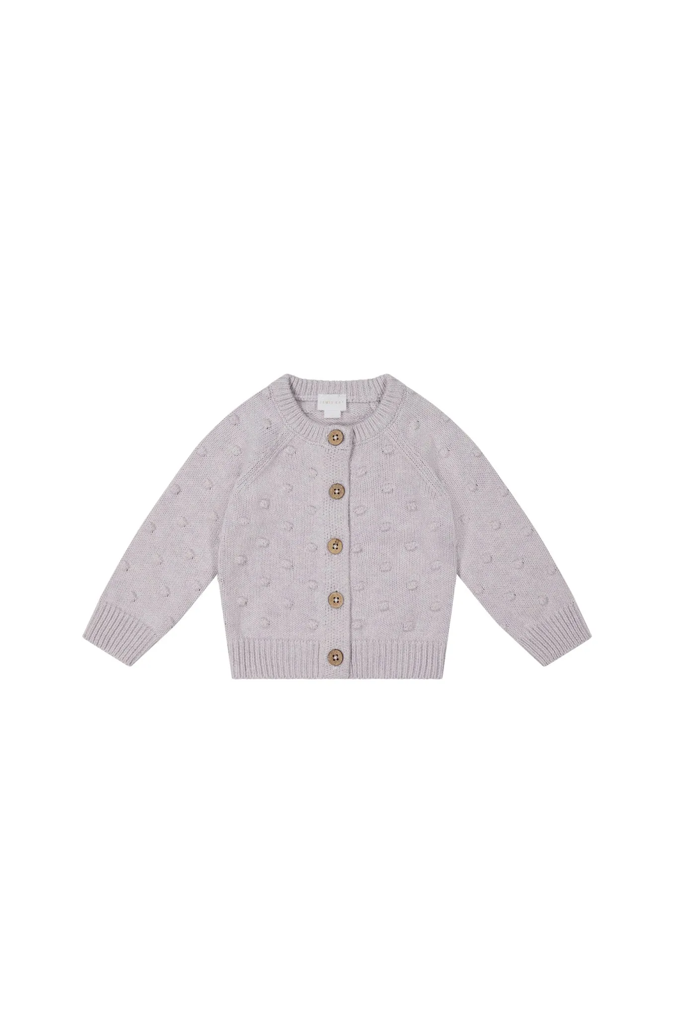 Jamie Kay OG Dotty Knit Cardigan Pale Lilac Marle