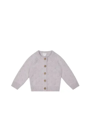 Jamie Kay OG Dotty Knit Cardigan Pale Lilac Marle