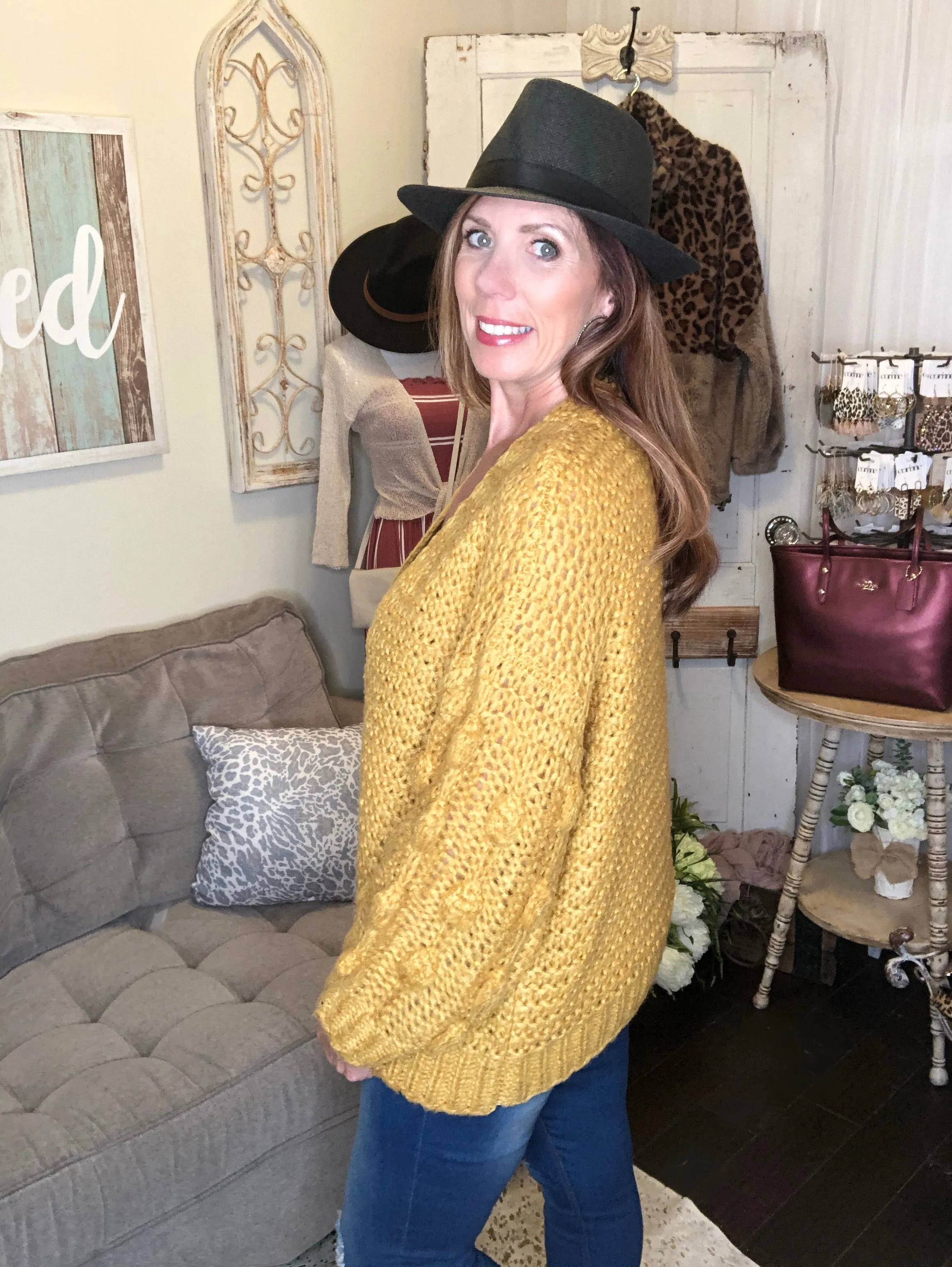 Jess Bubble Sleeve Woven Cardigan