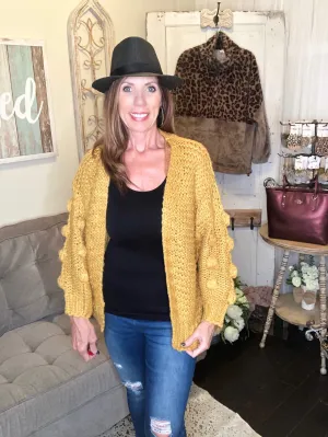 Jess Bubble Sleeve Woven Cardigan