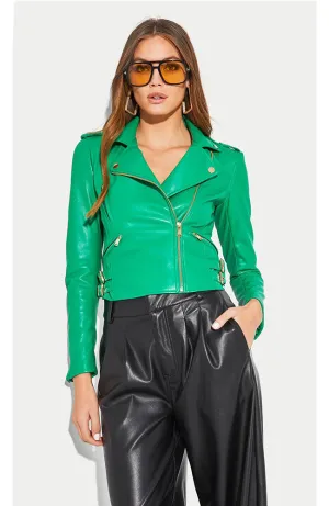 Lindsay Vegan Leather Moto