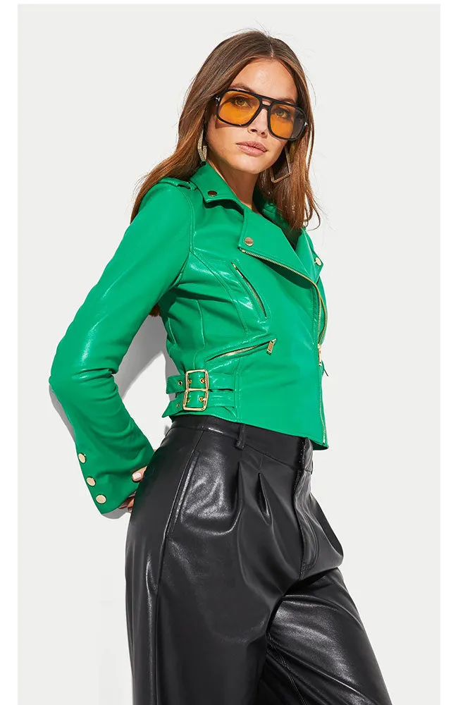 Lindsay Vegan Leather Moto
