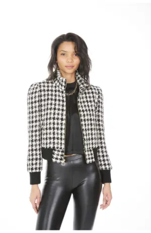 Logan Houndstooth Bomber