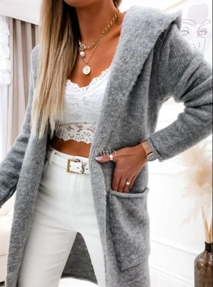 Long Cardigan/ dark gray