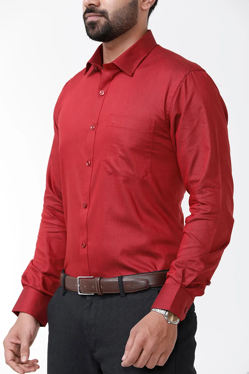 Luxor - Dark Red Formal Shirts for Men | Ariser
