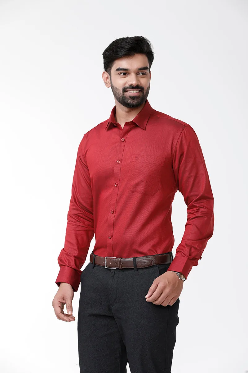 Luxor - Dark Red Formal Shirts for Men | Ariser
