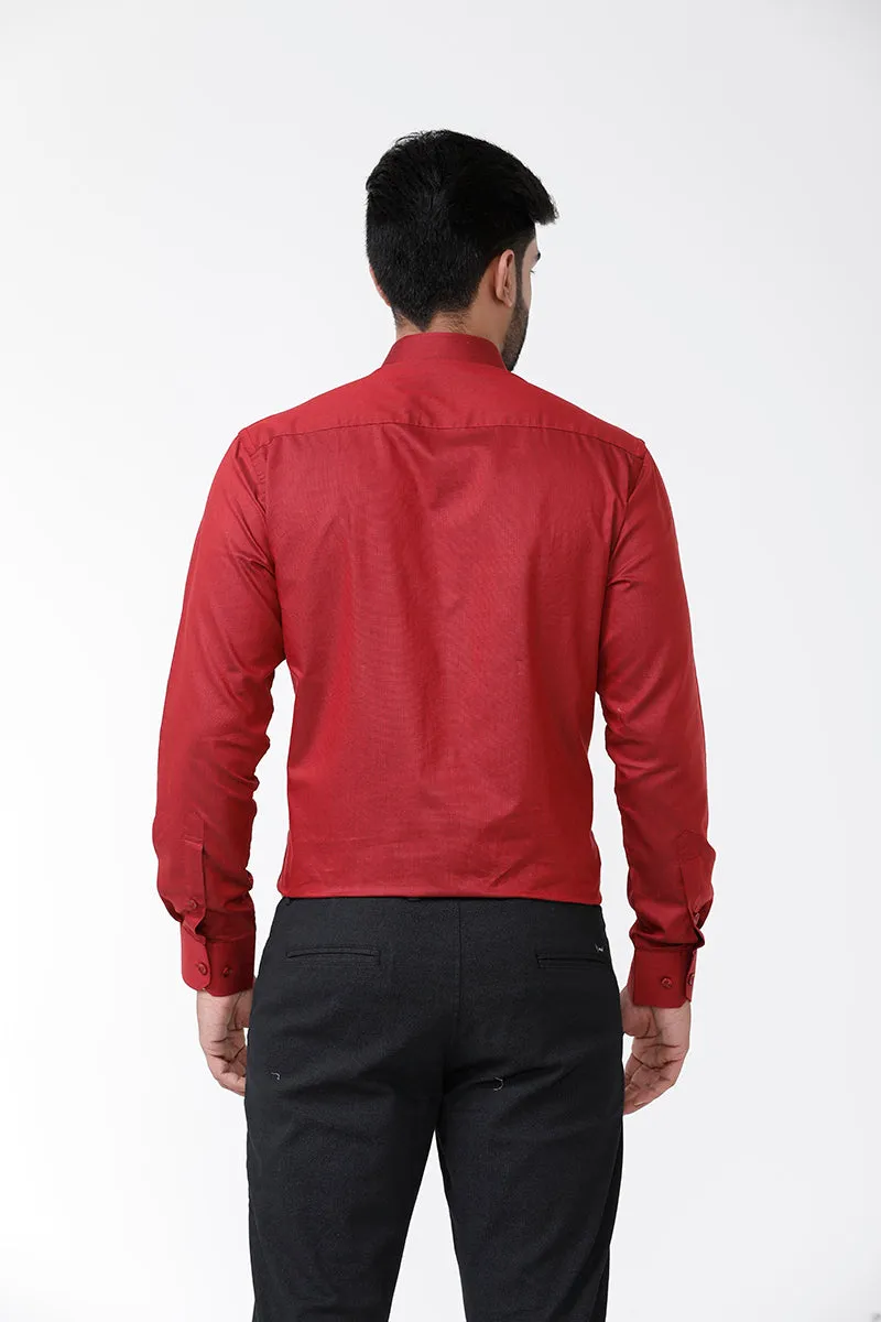 Luxor - Dark Red Formal Shirts for Men | Ariser