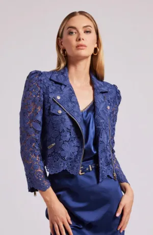 Malibu Lace Jacket in Navy