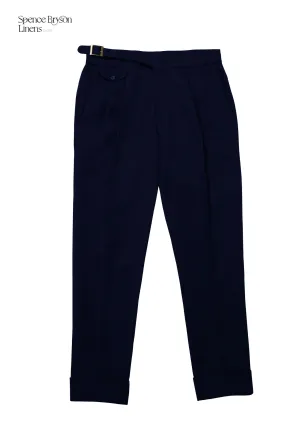 Navy Linen Gurkha Trousers