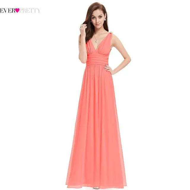 New Arrival V Neck Elegant Evening Dresses
